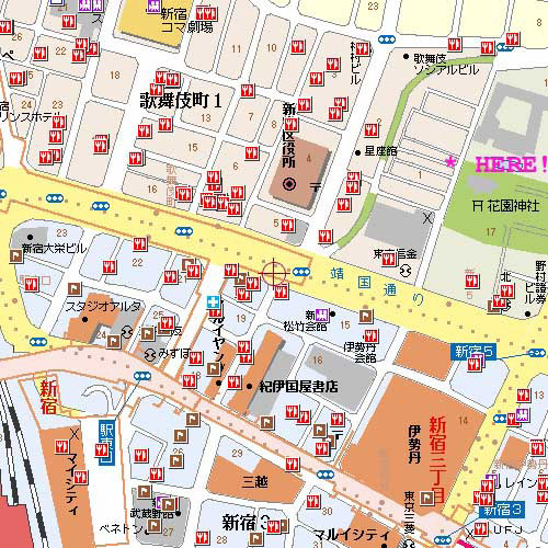 街 地図 ゴールデン 新宿